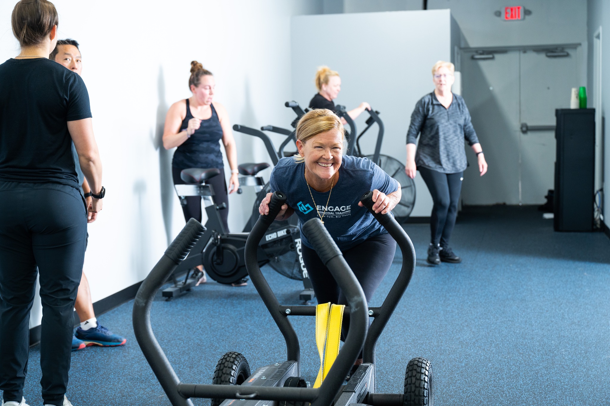 Members training together inside the Engage Personal Training studio